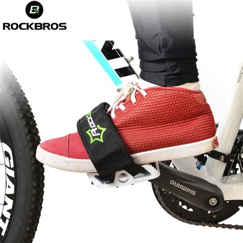 ROCKBROS Bicycle Pedals Straps Mountain Road Bike MTB Pedal Cycling Anti Slip Nylon Belt Bicycle ...