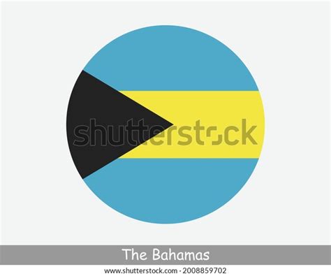 Bahamas Round Circle Flag Bahamian Circular Stock Vector Royalty Free