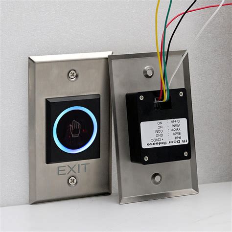 Touchless Switch IR Sensor Push Buttons No Touch Infrared Door Exit