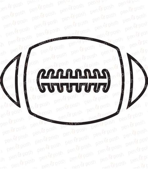 Football Outline SVG Football SVG Football Outline Clipart