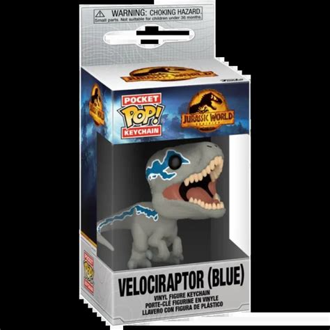 Funko Pocket Pop Jurassic World Dominion Velociraptor Blue Vinyl