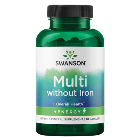 Swanson Premium Active One Multivitamin Without Iron 90 Caps Swanson Health Products