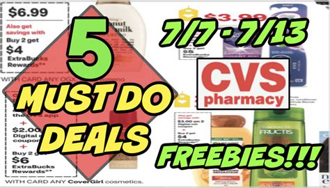 5 MUST DO CVS DEALS 7 7 7 13 FREEBIES MORE Savvy Coupon Shopper