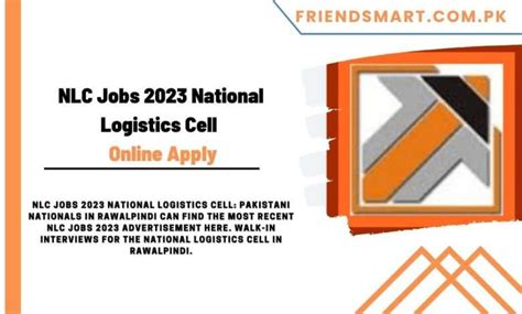 NLC Jobs 2023 National Logistics Cell Apply Now