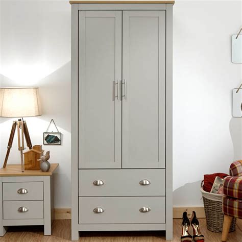 Gfw Lancaster Door Drawer Grey Wardrobe Wilko