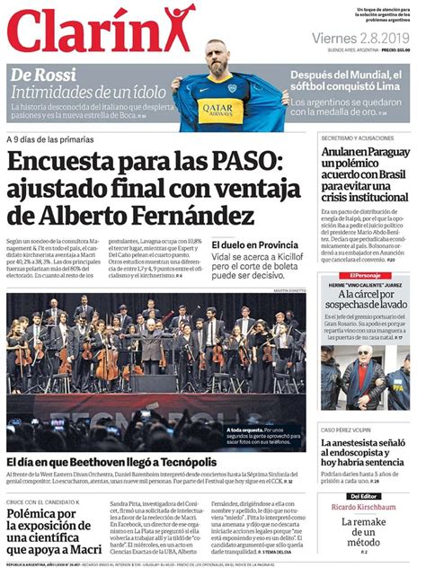 Clarín Argentina Viernes 2 De Agosto De 2019 Infobae