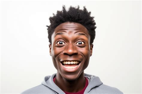 Young African American Man Happy And Surprised Expression Ai