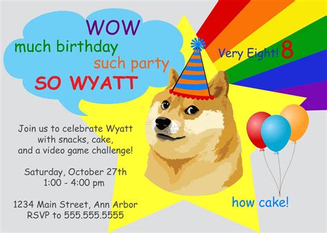 Doge Meme Birthday Card