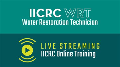 Water Restoration Technician Wrt Live Streaming Clean Care