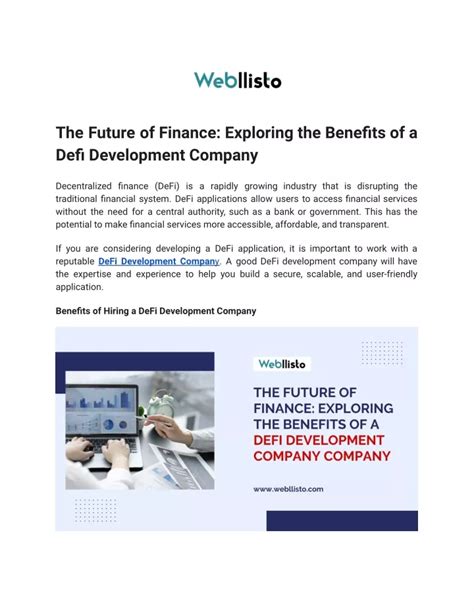 Ppt The Future Of Finance Exploring The Benefits Of A Defi