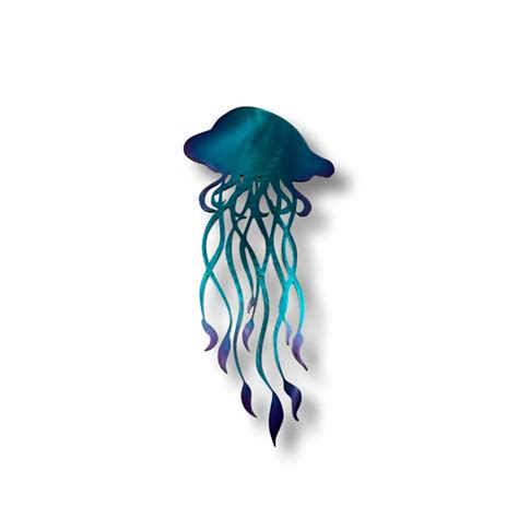 Jellyfish Metal Wall Hanging Jellyfish Wall Decor Beach Etsy