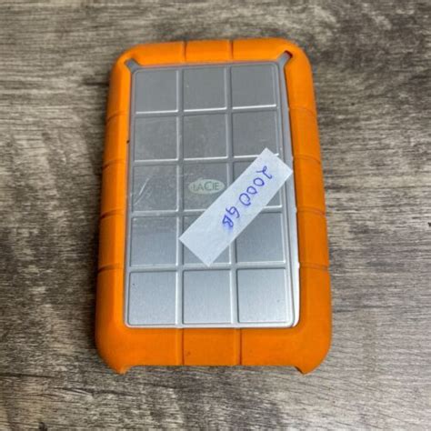 Lacie Rugged By Neil Poulton Portable External Hard Drive Silver Orange