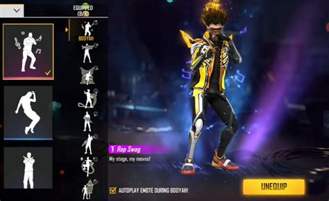 Cara Mendapatkan Emote Rap Swag Free Fire FF Esportsku