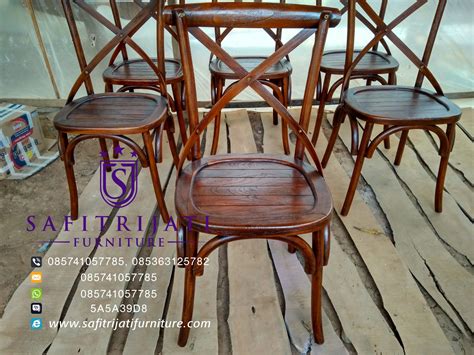 Model Kursi Cafe Silang Crossback Bistro Warna Rustic Mebel Jepara