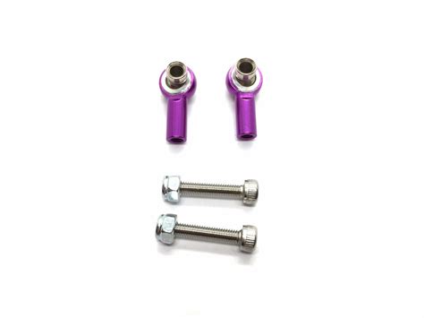 1set Leftright Heim Joints Metal Ball Cup Push Rod M3x34 Purple For