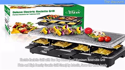 Artestia Electric Raclette Grill Tabletop Bbqtwo Large Non Stick