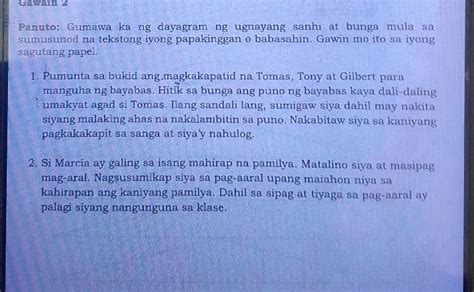 Solved Gawain Panuto Gumawa Ka Ng Dayagram Ng Ugnayang Sanhi At