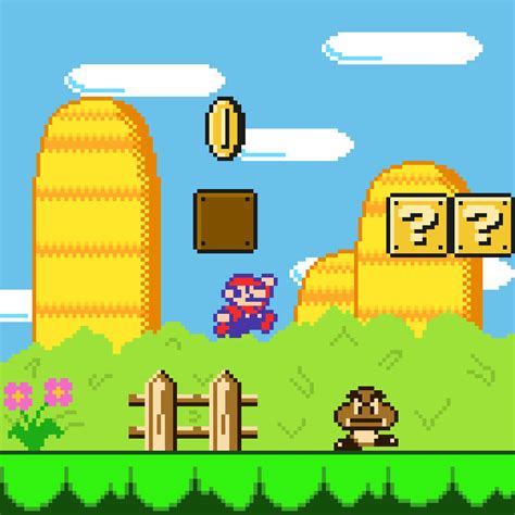 8 Bit Pixel Art Mario