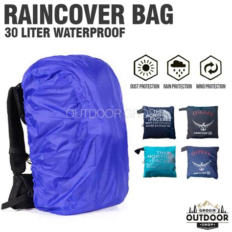 Jual COD Cover Bag 30 Liter Waterproff Rain Cover Sarung Penutup