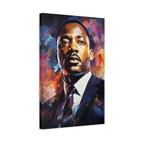 Martin Luther King Art Wall Art Canvas Print Colorful Brush Oil ...