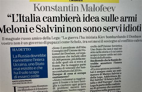 Sofia Ventura On Twitter Oggi LaStampa Intervista Kostantin Malofeev