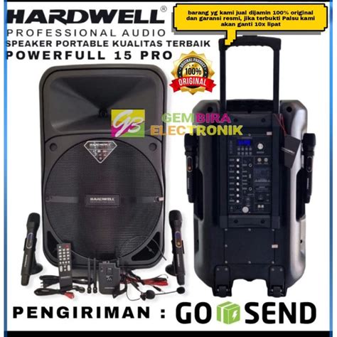 Jual Speaker Portable Hardwell Powerful 15 Inch 15pro Orginal 500 Watt