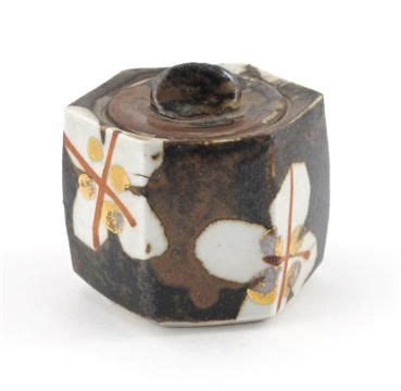 John Maltby Born 1936 A Stoneware Box And Cover Painted With