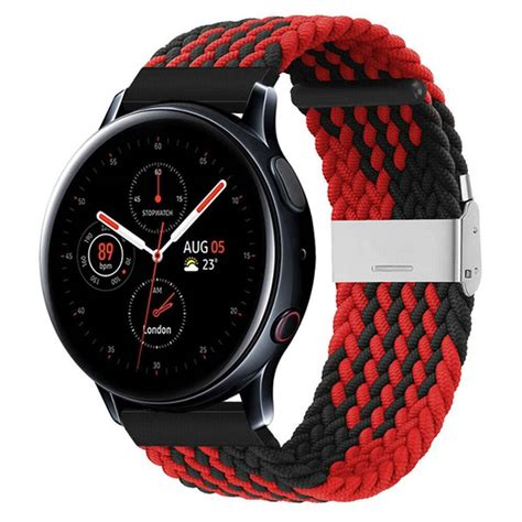 Kjøp Flettet elastisk armbånd Samsung Galaxy Watch Active 2 44mm Rød