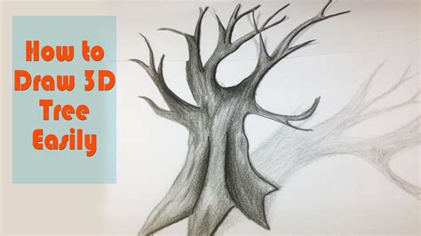 How To Draw 3d Tree Easy To Drawing 3d Art Video For Beginners Youtube