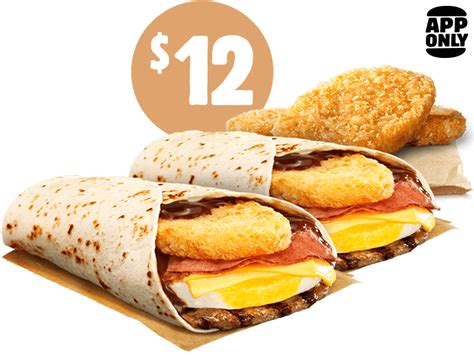 DEAL Hungry Jack S 2 Big BBQ Brekky Wraps 2 Hash Browns Pickup For