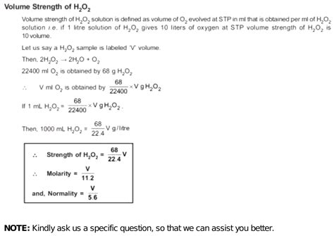 Volume Formula Chemistry