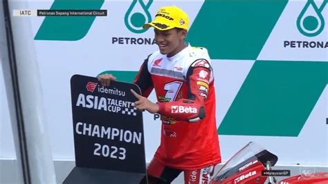 Race 2 ATC Malaysia 2023 Veda Ega Pratama Resmi Jadi Juara Asia Dan