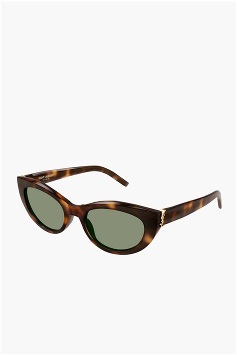 SAINT LAURENT Cat Eye Sunglasses in Havana | The New Trend