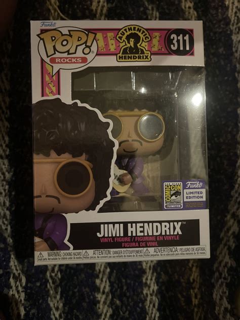 SDCC 2023 Funko Pop Jimi Hendrix Purple 311 Official Comic Con Sticker