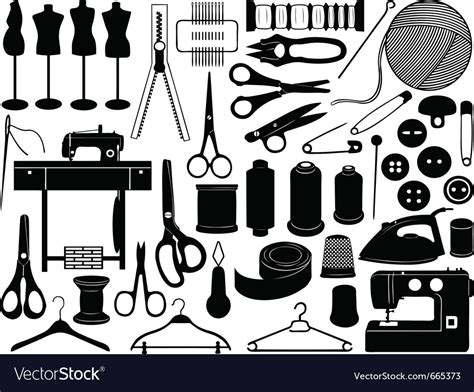 Tailoring Equipment Royalty Free Vector Image Vectorstock