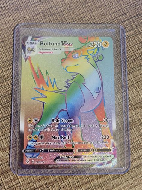 Boltund VMAX 267 264 Secret Rainbow Rare Fusion Strike Pokemon TCG