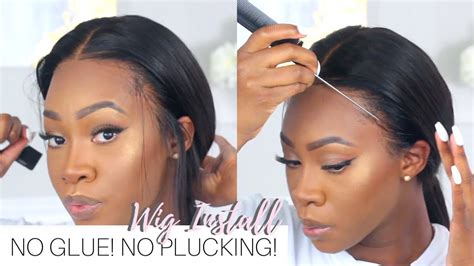 Sideburns Laid No Glue Lace Wig Install For Beginners Hairvivi Fake