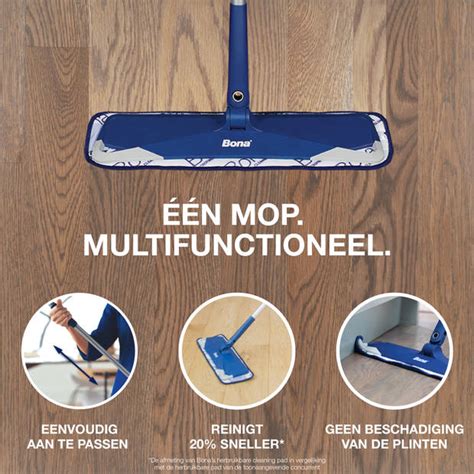 Bona Premium Microvezel Vloer Mop Vloerwisser In Hoogte Verstelbaar