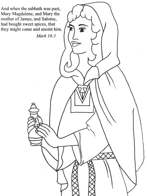 Mary Magdalene Coloring Page