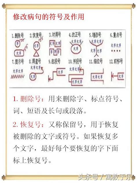 中小學語文病句常見9種類型及修改方法12種修改符號，收藏！ 每日頭條