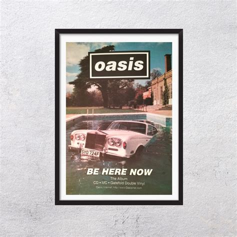 Oasis Be Here Now Adv Page Original Poster Etsy