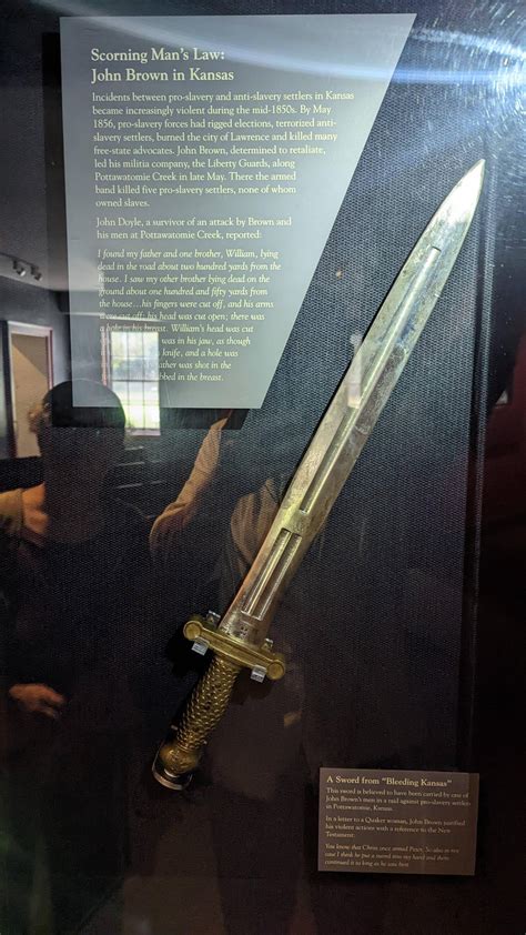 This sword (in the John Brown museum at Harper's Ferry) is believed to ...