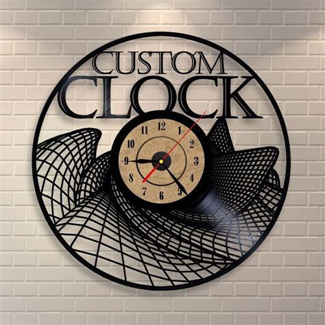 Your Custom Vinyl Wall Clock Write Whatever You Want Logo Emblem Photo