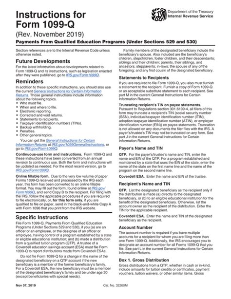 Download Instructions For Irs Form 1099 Q Payments From Qualified