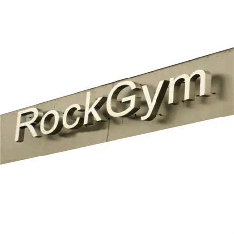 Rectangular Stainless Steel Letter Sign Board For Outdoor Lighting At