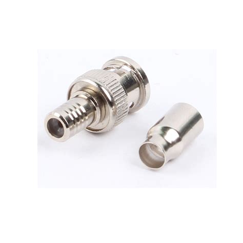 50pcs Crimp On Bnc Male Rg59 Coax Coaxial Connector Plug Ends For Cctv Camera Us Ebay