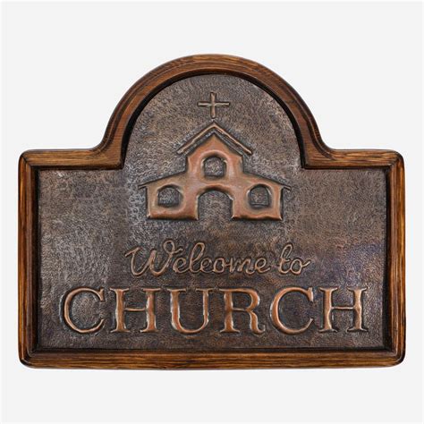 Copper Welcome to Church Sign, Welcome to Church Decor, Custom Church ...