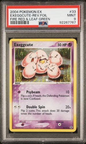 2004 Pokemon EX FireRed LeafGreen Exeggcute Reverse Holo 33 PSA 9