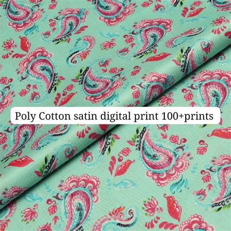 Cotton Satin Digital Print Fabric Multicolour At Rs Piece In Surat