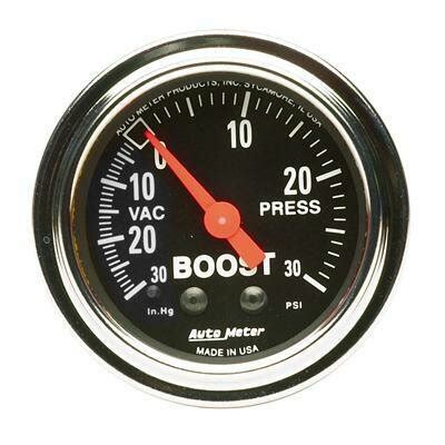 Gauge Vacuum Boost Traditional Chrome Series 2 1 16 Mechanical 151